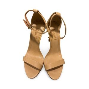 NWT NIB SCHUTZ Women's Cadey Lee High Heel Dress Sandal in "Light Wood"